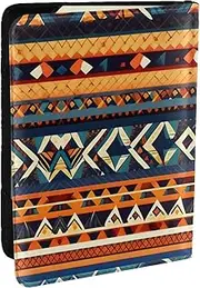 [JEJEA] African National Patterns Print Travel Organizer Credit Cards Case Passport BookPassport Holder Cover Wallet forTraveling,, Black, One Size