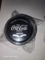 Black Genuine "MASTER" CocaCola Russell Coke YOYO With Clear Rims "Very Rare"