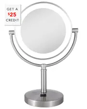 Zadro Laguna LED Lighted Dual-Sided Round Vanity Mirror with $25 Credit