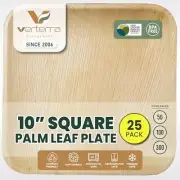 Palm leaf plates - 10 inch square, 25 pack – Like Bamboo plates, Disposable
