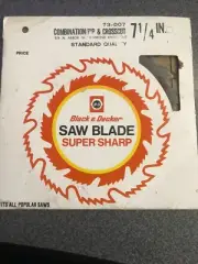 Vintage Black And Decker Cross Cut SEALED UNOPENED Saw Blade 7 1/4