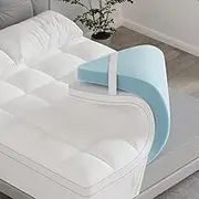 Dual Layer 4.5 Inch Memory Foam Mattress Topper Twin, 2.5 Inch Cooling Memory Foam, 2 Inch Thick Pillow Top Mattress Pad Cover for Hard Bed, Soft Fluffy & Pressure Relief & Medium Support