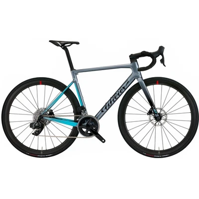 Wilier Triestina 0 SL Rival AXS Carbon Road Bike 2023 Grey & Blue Cycling Mens
