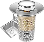 Pop Up Sink Drain Strainer - Bouncing Filter for Sink - Long-Lasting Anti-Clog Kitchen and Bathroom Bouncing Core Drain Filter