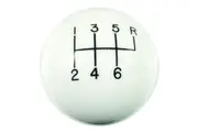 Hurst Classic Shifter Knob 6 Speed White High Gloss 3/8"-16 Thread Size