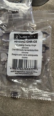 13 Pairs Of Liberty Hardware Self-Closing Overlay Hinges In Chrome