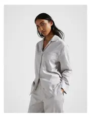 [Fine Day] Sleep Wonder Long Sleeve Shirt in Pale Grey
