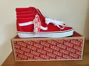 Vans Red Unisex Sk8-Hi Shoe 7.5M/9W - Brand New in Box