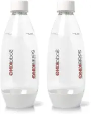 2PK Moderna 1L Carbonating Bottle for Drink Sparkling Soda Maker White