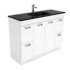 1200*460mm Vanity Black Glass Slim Ceramic Basin Handle/Finger Pull