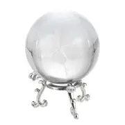 1Set 60mm/2.4" K9 Crystal Ball w Box and Metal Stand Clear
