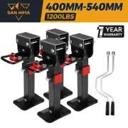 4X 400mm Corner Legs Drop Down W/Handle Steel Base 1200LBS Caravan Stabilizer