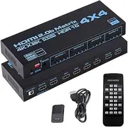 HDMI Matrix Switch 4x4 4K Out Box Extractor