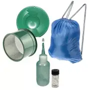 10" Green Gold Pans Panning Kit with Sniffer & Vial & More