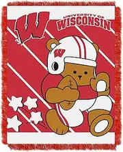 NCAA Wisconsin Badgers Fullback Woven Jacquard Baby Throw, 36" x 46"