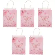 5 Pcs Butterfly Flower Gift Bag Bags Small Drawstring Candy Baggies