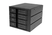 StarTech.com Drive Enclosure for 5.25" SATA/600, Serial Attached SCSI (SAS) - 6Gb/s SAS Host Interface Internal - Black - Connec