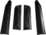 4Pcs Matte Black Car Side Door Body Molding Trim Decorative Cover Guard Plate Compatible for Nissan Navara NP300 2015-2020 Protective Strip