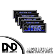 .223-5.56 Brass Ammo Can Decal Gun Ammunition Box Sticker Blue Line Flag 5 Pack
