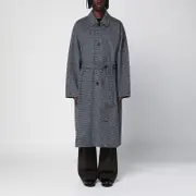 [New Amsterdam Surf Association] Wool blend checked coat L Grey