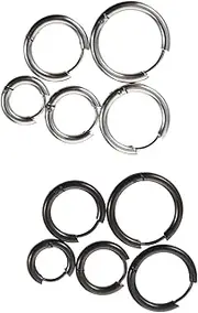 [SOESFOUFU] Elegant Women Hoops Earrings Metal Earrings for Women Unique Titanium Steel Earrings Set