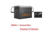 VoltX 12V 190Ah Lithium Battery + Switch Panel ON-OFF Control Box (Connect 17 Devices)