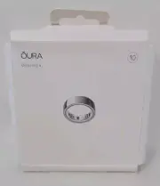 Oura Ring 4 - Silver - Size 10. New-Factory Sealed