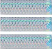 100 Pieces Resealable Zip Lock Mylar Holographic Aluminum Foil Laser Bags for Party Favor Food Storage (Holographic Color, 6 x 8cm)
