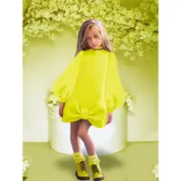 在飛比找ETMall東森購物網優惠-女童時尚秋冬空氣棉走秀連衣裙