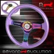Universal 350mm Heavy Duty Purple Neo Chrome Steering Wheel Type R Button (for: Volkswagen)