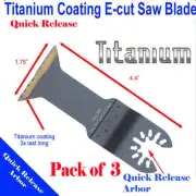 3x Titanium Bi Metal Saw Blade Oscillating Multi Tool Fein Rockwell Hyperlock