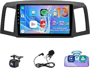 Android 13.0 Double Din Car Stereo for Jeep Grand Cherokee 2004-2007 10 Inch HD Touch Screen Car Audio Receiver with CarPlay Android Auto GPS Radio Navigation Bluetooth Backup Camera 2+32G