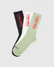 Wonder Fruit Socks 3 Pack Black/Sage/White