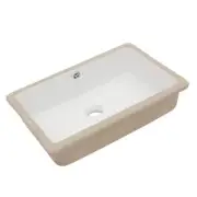 Unbranded Undermount Bathroom Sink 18" x 12" Ceramic Rectangular Glossy White