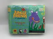 Jungle Friends By Cannon 4 Pc. Full Sheet Set Fortrel Lions Tigers Zebras NOS