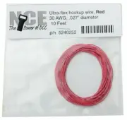 NEW NCE 5240252 Ultraflex Wire 30 Gauge 10ft Red FREE US SHIP