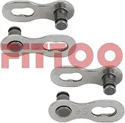 2 X FITTOO 9 Speed Bicycle Power Lock Chain Connector, Quick Link Bike Chain Connector, eBike Master Link Master Joint Chain Connector for 9 Speed Drive Train (2 Sets Packed)