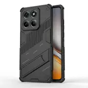 Shockproof PC + TPU Phone Case with Kickstand for Motorola Edge 60 Fusion 5G Black
