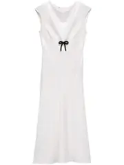 [Prada] sequined midi dress 42 White