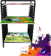 Art Drying Rack Classroom,Floor Standing Art Storage Rack,20 Shelves Drawing Board Storage Rack,Ideal for Storing Paintings and Drawing Boards (Size : 97cm)