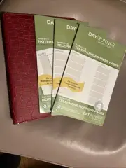Day Runner Address Book with 90 extra Contact Info Sheets