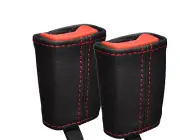 RED STITCH FITS FORD GALAXY SEAT ALHAMBRA VW SHARAN MK2 01-06 SEAT BELT COVERS