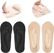 [SooGree] 2Pairs Arch Support Socks Woman No Show Liner Socks 3D Padded Sponge Cushion Socks Massage Sock