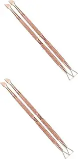 SOESFOUFU 2sets Workmanship Nail Cuticle Pusher for Nail Art Sturdy and Easy to Use 2pcs*2