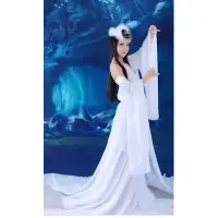 在飛比找蝦皮購物優惠-新款古裝服裝 性感舞蹈服主播攝影寫真服裝白薄紗唐裝漢服仙女服