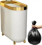 Toilet Trash Can with Lid - Toilet Paper Garbage Can,with Lid Bathroom Paper Trash Can, Small Toilet Waste Basket for Efficient Space-Saving