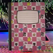 2024 Sanrio Hello Kitty Friends Composition Notebook 2 Pack Purple Pink Rainbow