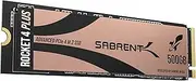 SABRENT 500GB Rocket 4 Plus NVMe 4.0 Gen4 PCIe M.2 Internal SSD Extreme Performance Solid State Drive (SB-RKT4P-500)