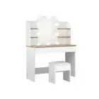 Dressing Table Stool Set Makeup Mirror 10 Led Bulbs