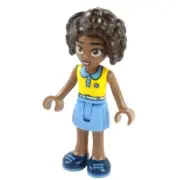 LEGO® Friends ALIYA Minifigure™ frnd606 Yellow Top Medium Blue Skirt Mini Doll